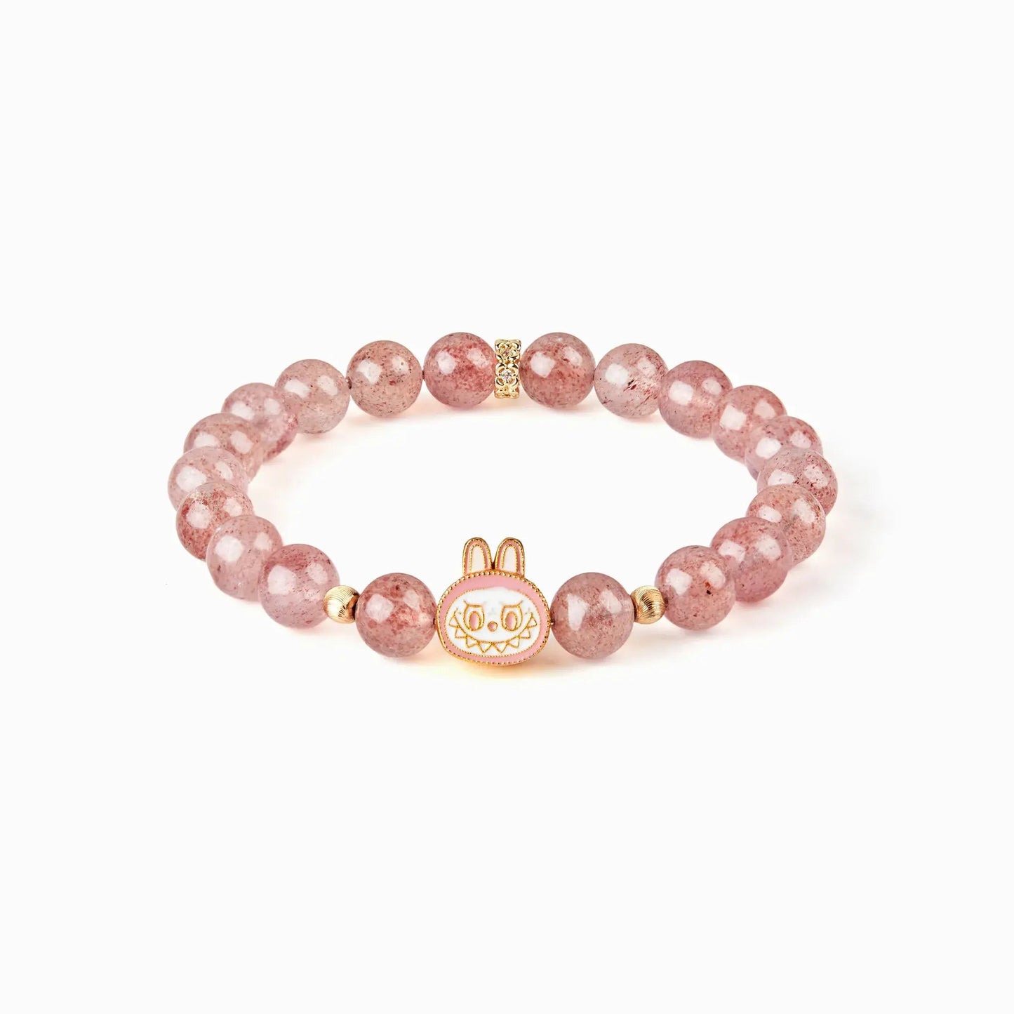 Strawberry Quartz Labubu Bracelet – Love Sprite Starymagic