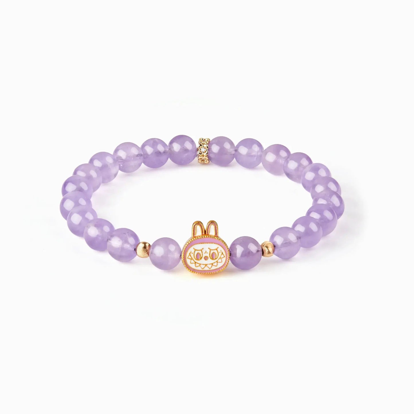 Lavender Amethyst Labubu Bracelet – Dreamy Aura Starymagic