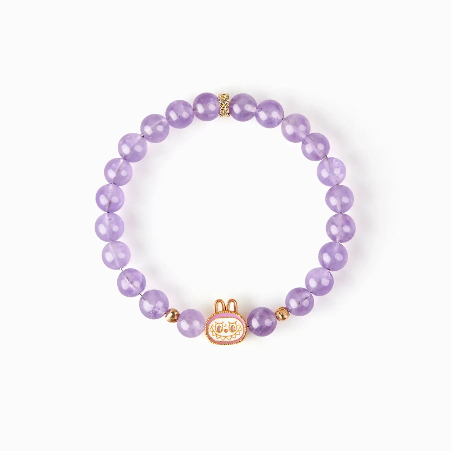 Lavender Amethyst Labubu Bracelet – Dreamy Aura Starymagic