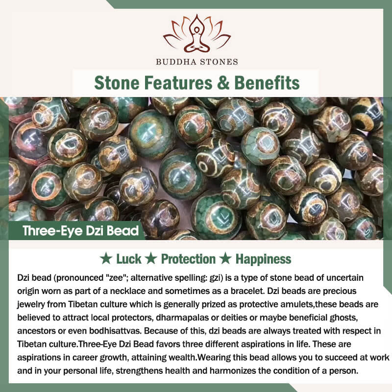 Healing Purification Sandalwood Cat's Eye Three-eyed Dzi Bead Crystal Bracelet Starymagic