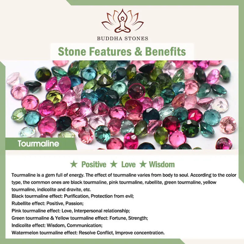 Positive Love Tourmaline Flower Bracelet Starymagic