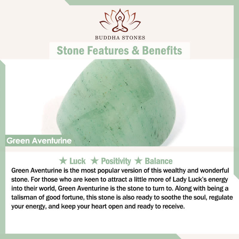 Buddha Stones Amethyst Green Aventurine Rose Quartz Fluorite Cat Head Balance Luck Bracelet BS