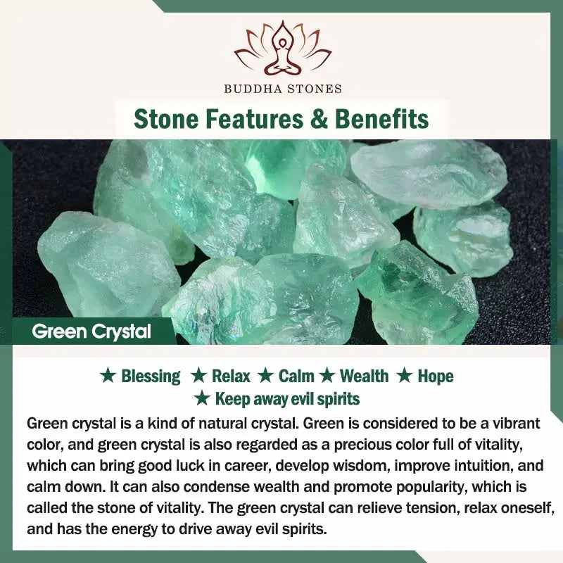 Buddha Stones Pink Crystal Green Crystal White Crystal Flower Warmth Bracelet BS