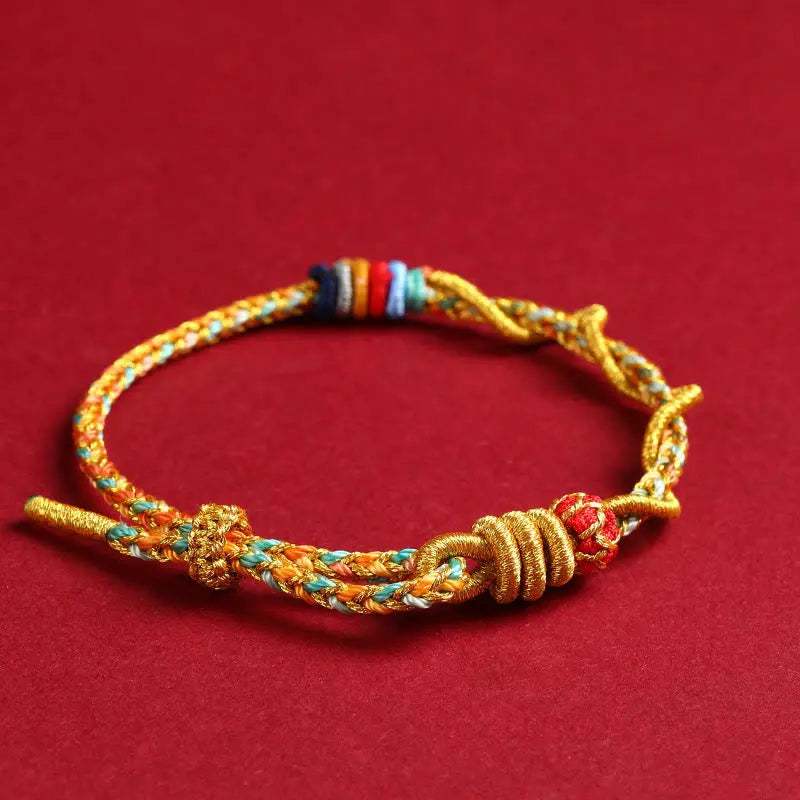Bring Good Luck Yellow String Year Of The Snake Braided Bracelet Starymagic