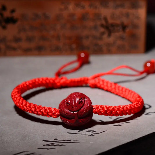 Buddha Stones Chinese Zodiac Red String Cinnabar Blessing Bracelet BS