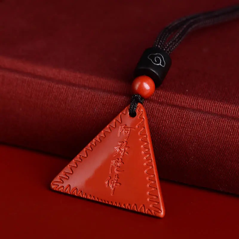 Buddha Stones Cinnabar Amitabha Calm Necklace Pendant BS