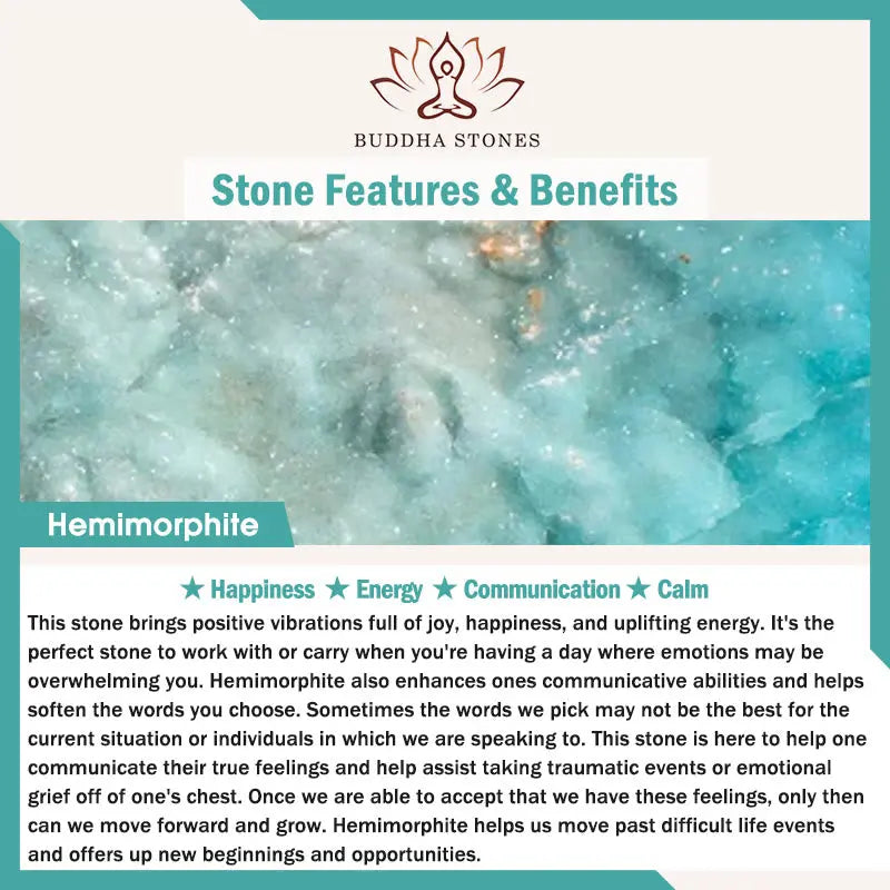 Buddha Stone Hemimorphite Calm Energy Bracelet BS