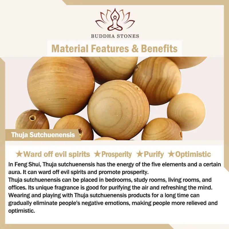Buddha Stones Thuja Sutchuenensis Green Chalcedony Double Wrap Prosperity Bracelet BS