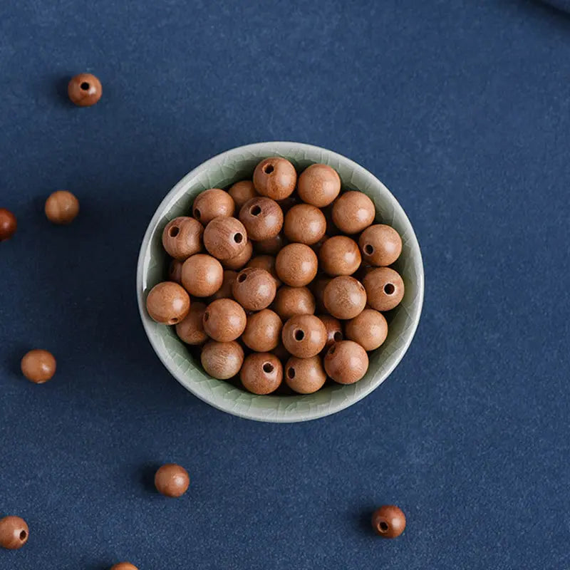 Buddha Stones Natural Peach Wood Bead Ward Off Evil Spirits Braided Bracelet BS