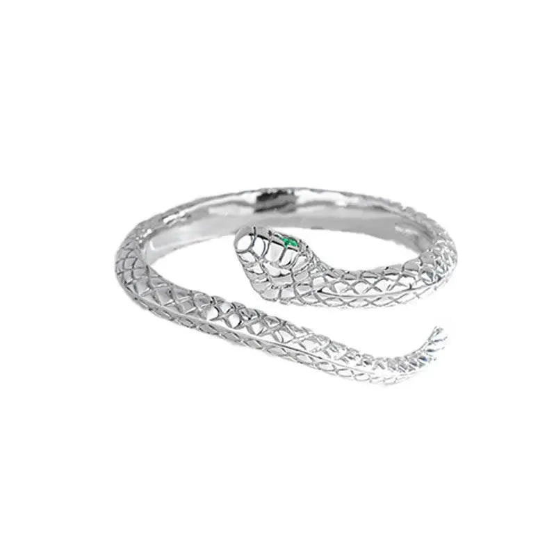 Buddha Stones 925 Sterling Silver Year Of The Snake Adjustable Protection Ring BS