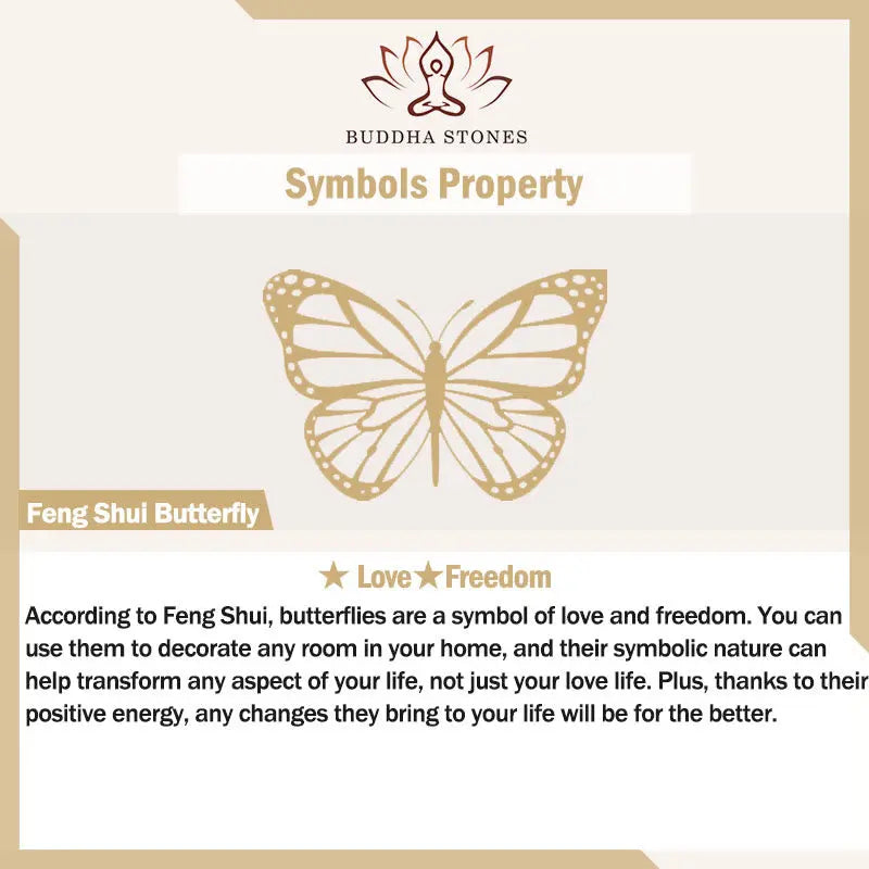 Buddha Stones Strawberry Quartz White Crystal Pink Crystal Butterfly Love Bracelet BS