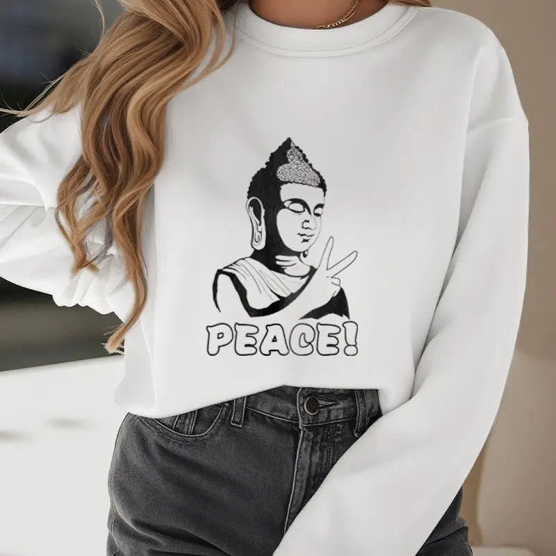 Buddha Stones Peace Fleece Lined Sweatshirt BS