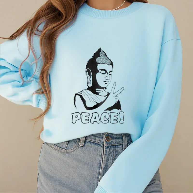 Buddha Stones Peace Fleece Lined Sweatshirt BS
