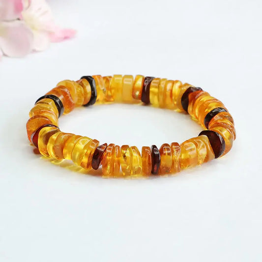 Buddha Stones Amber Peace Buckle Confidence Bracelet BS