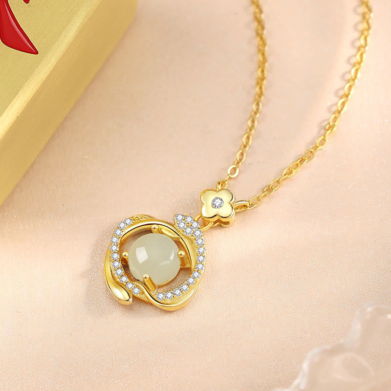 Buddha Stones Hetian Jade 925 Sterling Silver Year of the Snake Abundance Necklace Pendant BS