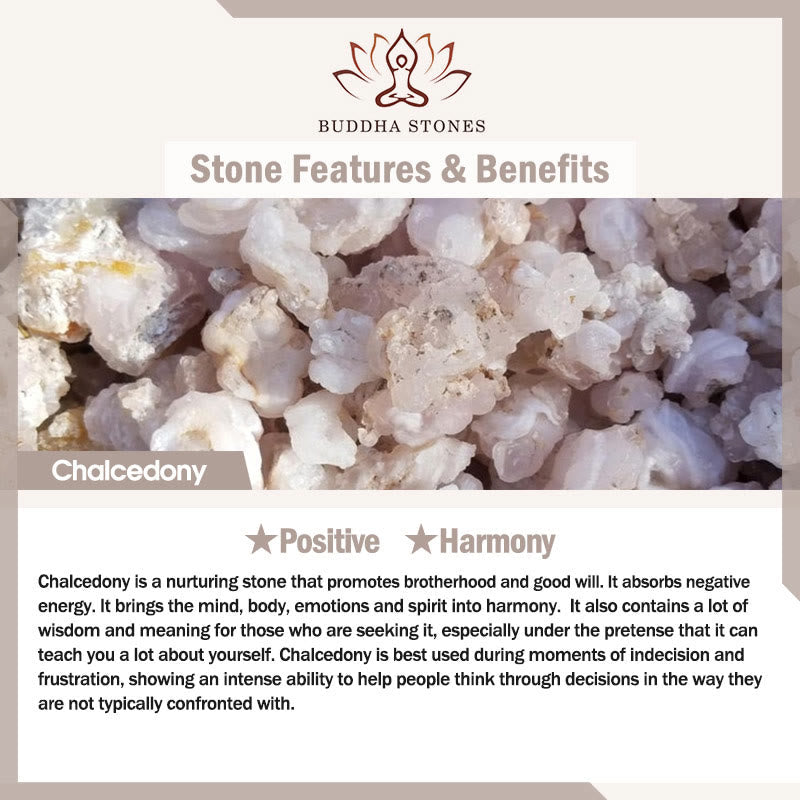 Buddha Stones Chalcedony 925 Sterling Silver Lotus Flower Fu Character Peace Buckle Positive Necklace Pendant BS