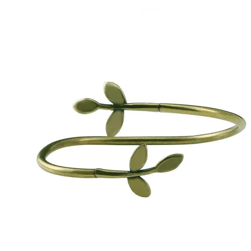 Buddha Stones Lucky Clover Copper Healing Bracelet Bangle BS