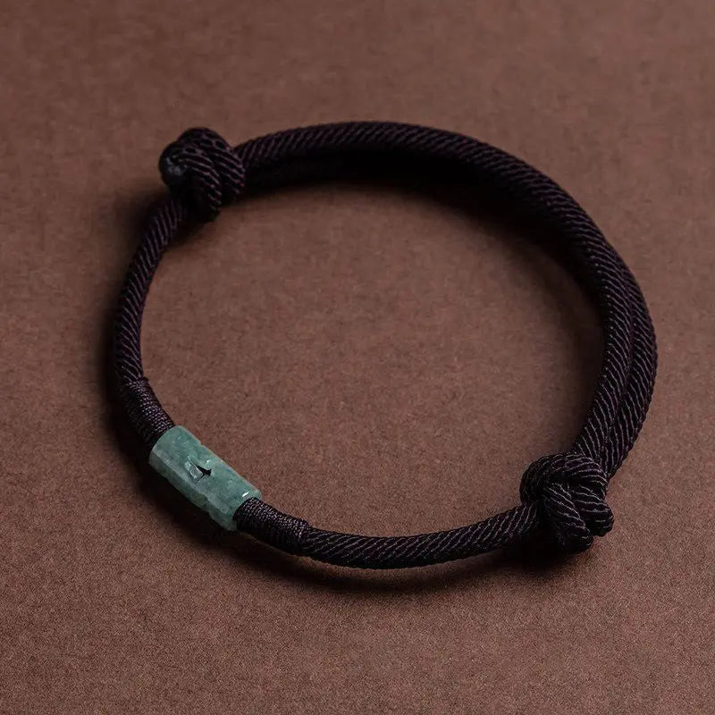 Buddha Stones Luck Jade String Rope Bracelet BS