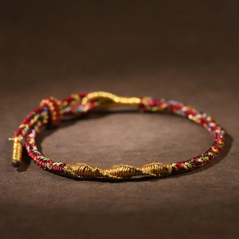 Buddha Stones Handmade Chinese Zodiac Natal Buddha Luck Strength Braided Rope Bracelet BS