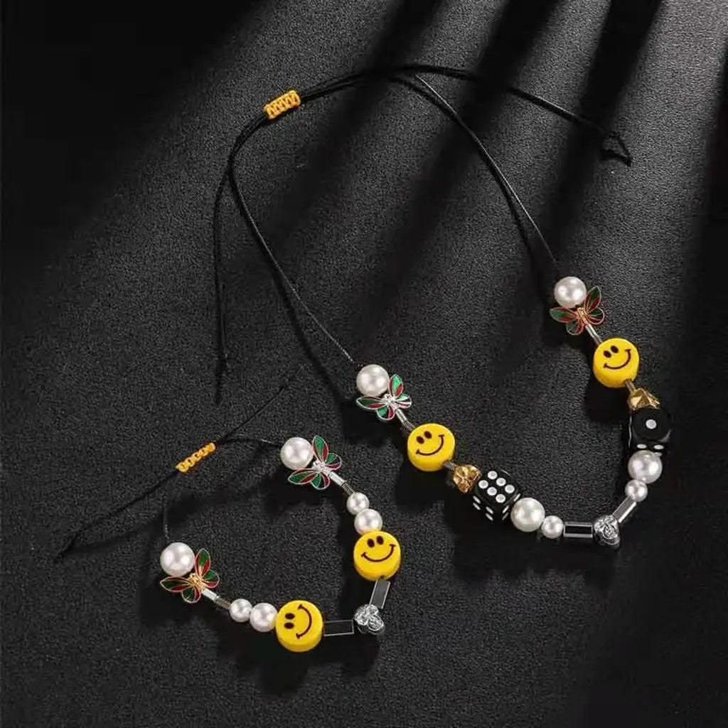 Jewelry × Vintage Pearl Smile Skull Dice Necklace Starymagic