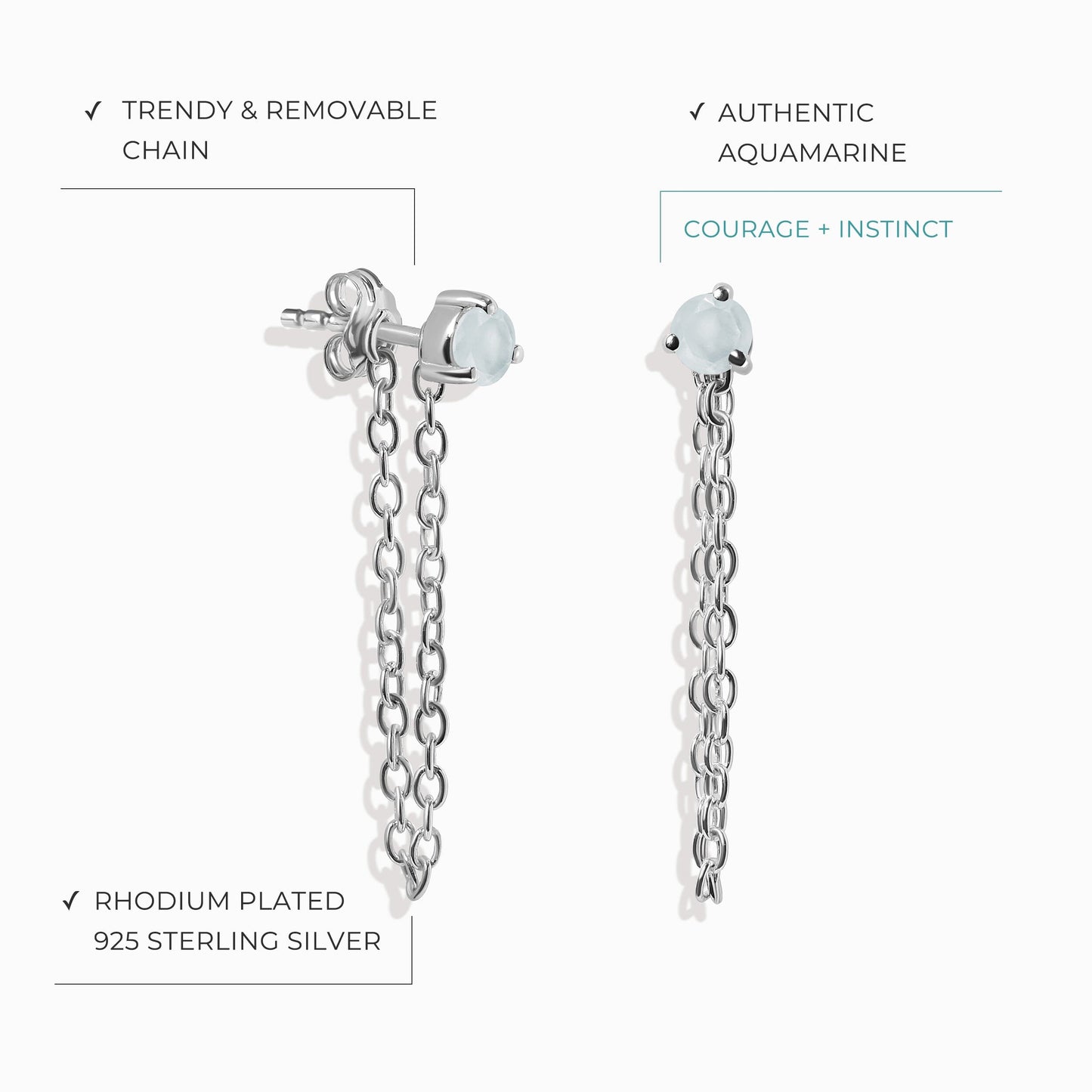 Two Of A Kind Set - March Birthstone Moon Magic