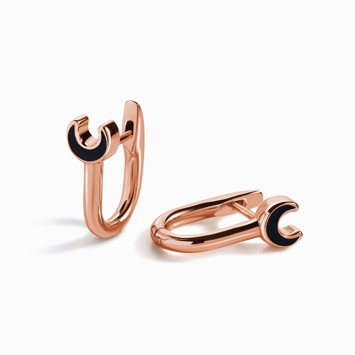 Enamel Earrings - Celestia Hoops Moon Magic