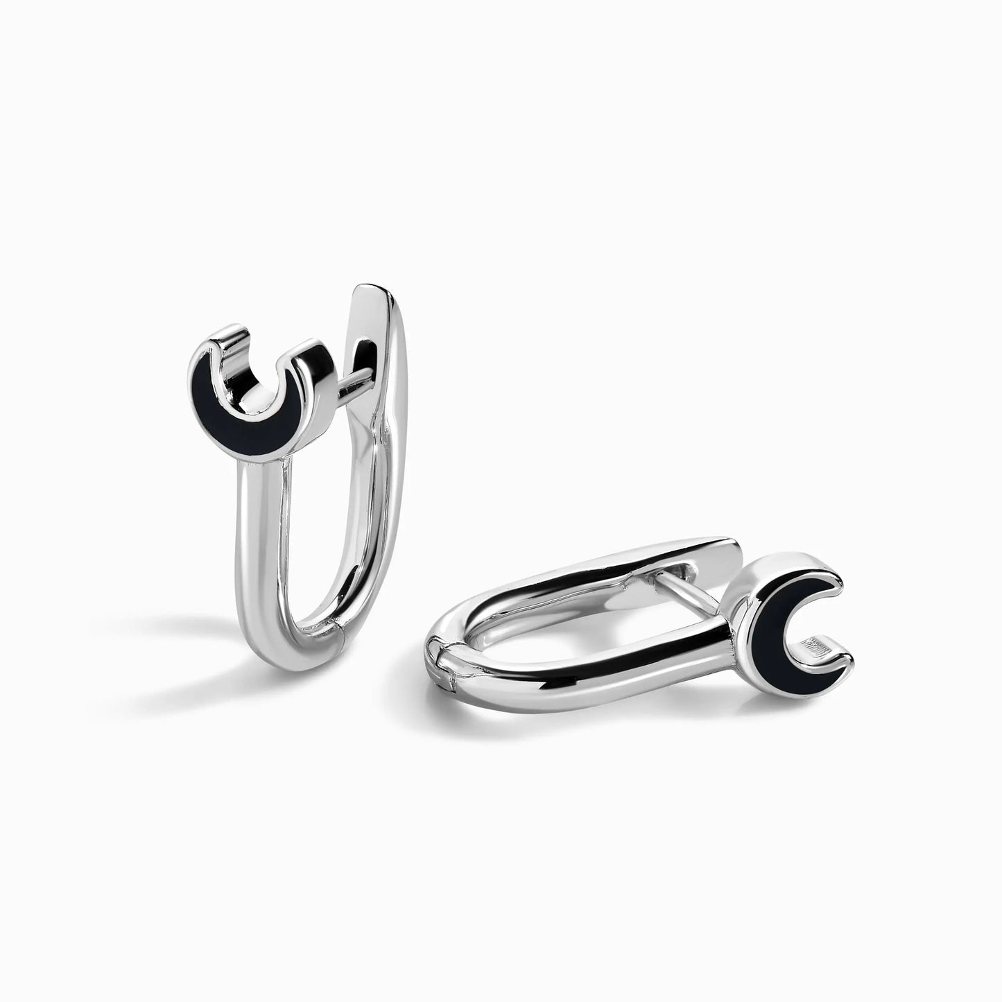 Enamel Earrings - Celestia Hoops Moon Magic