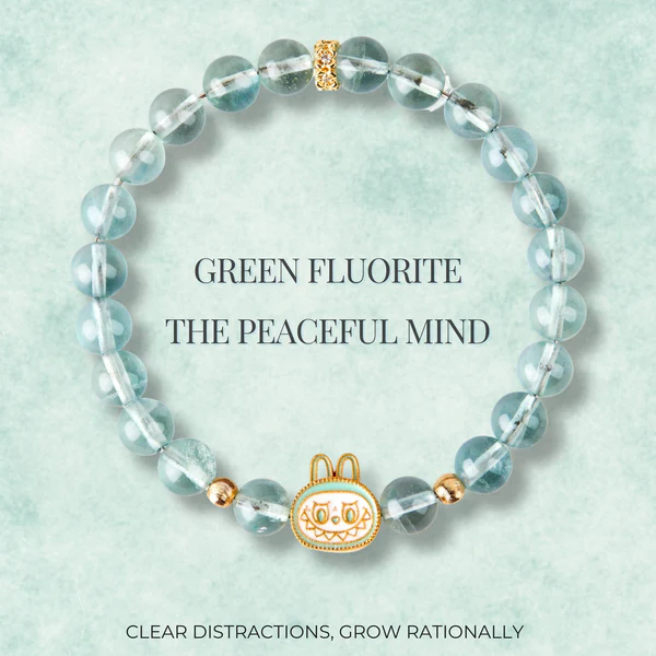 Labubu Green Fluorite Bracelet – Spring Whisper Starymagic