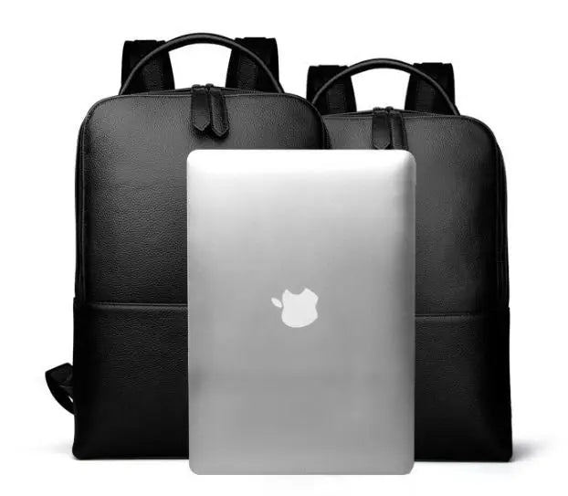 Black Minimal Leather Backpack Gifts for Designers