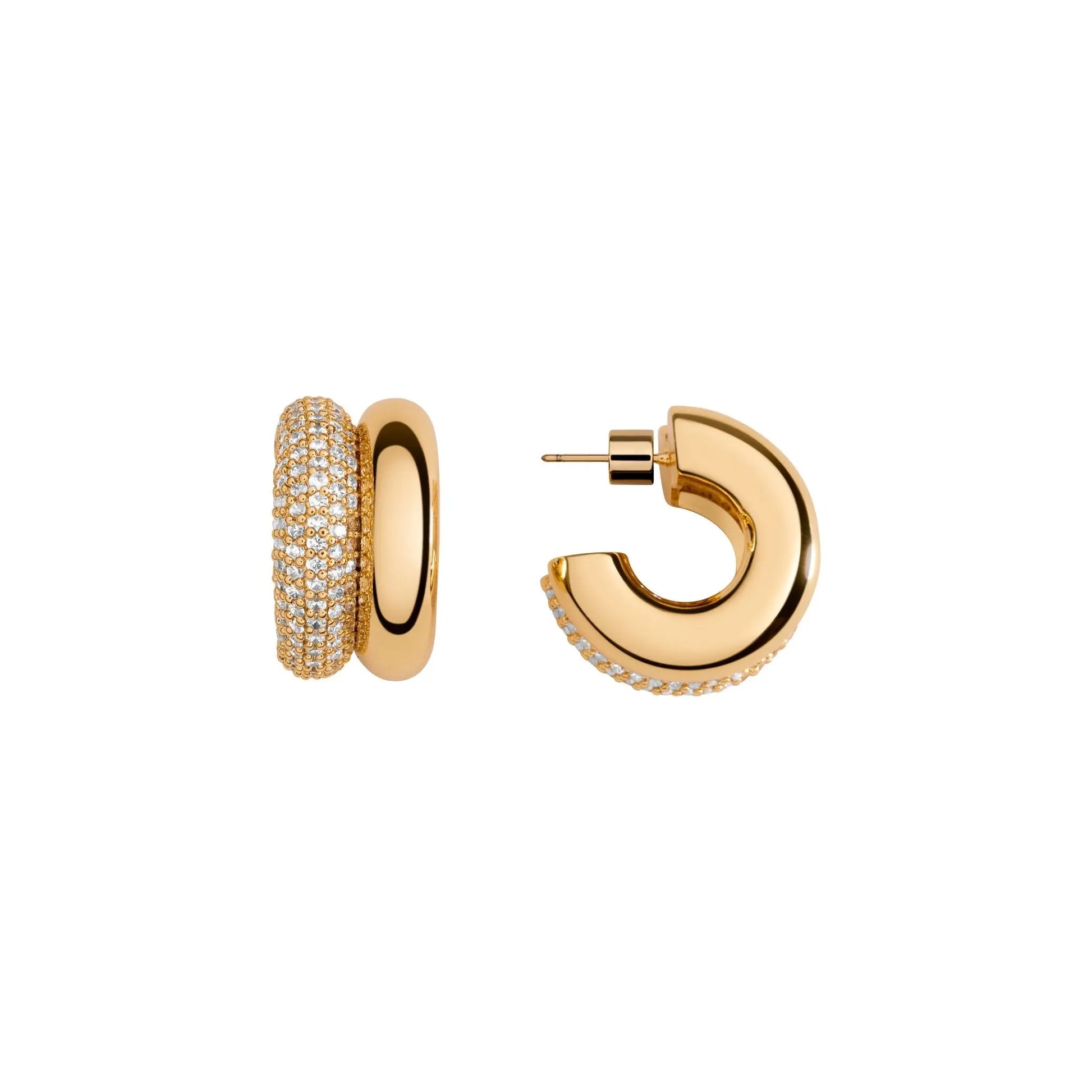 CZ Double Hoop Earrings Joolz by Martha Calvo