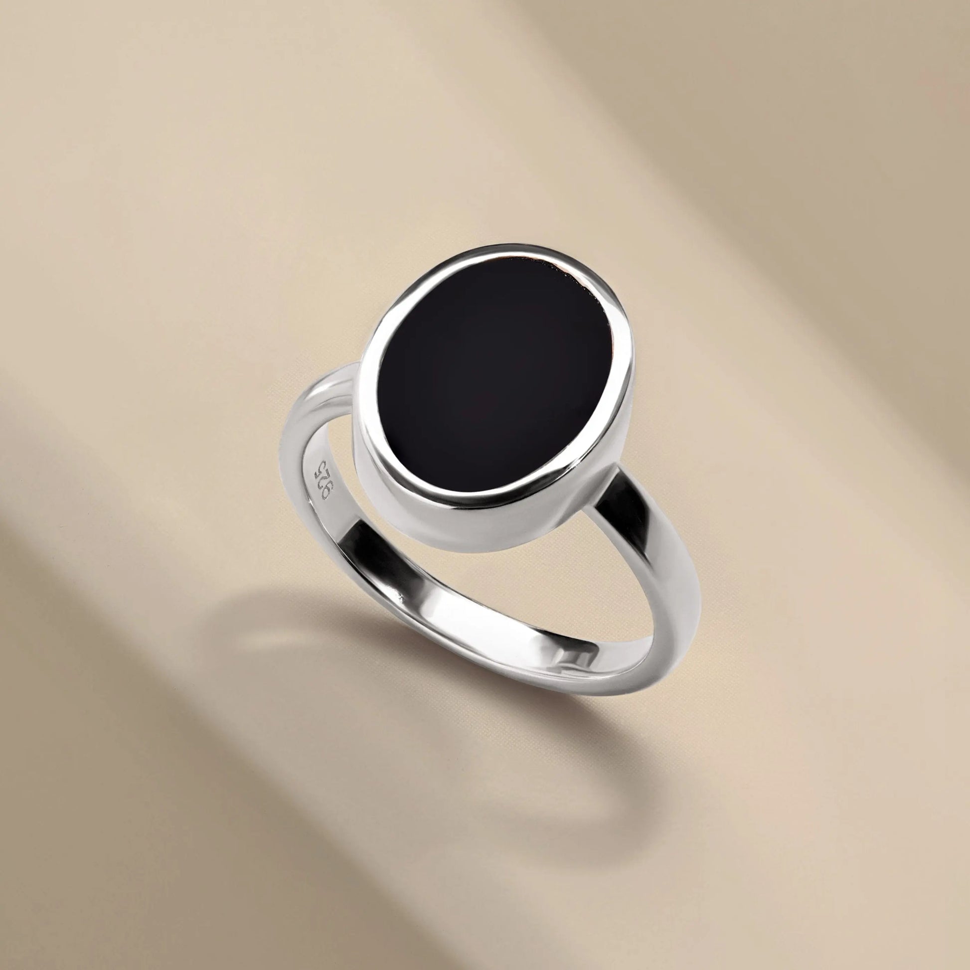 Crystal Ring - Enfolded Black Onyx Moon Magic
