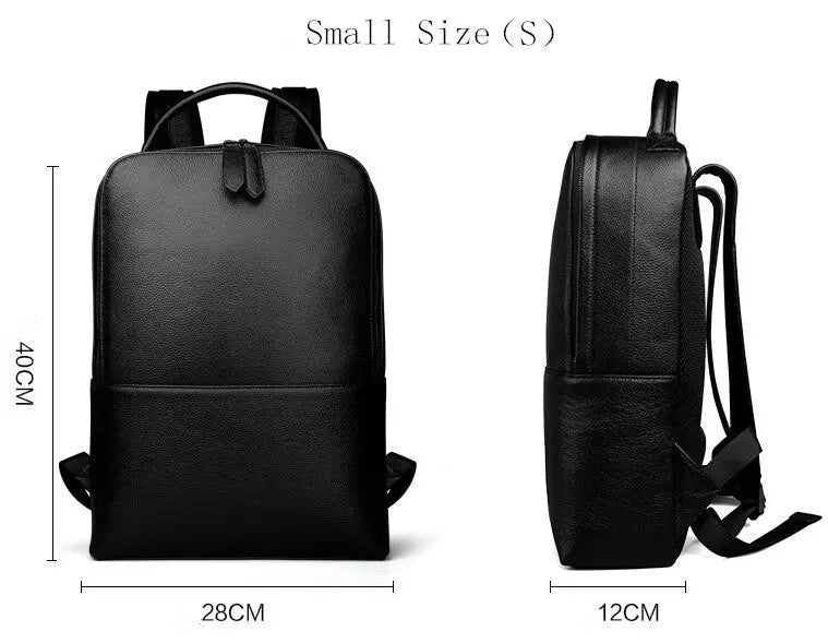 Black Minimal Leather Backpack Gifts for Designers