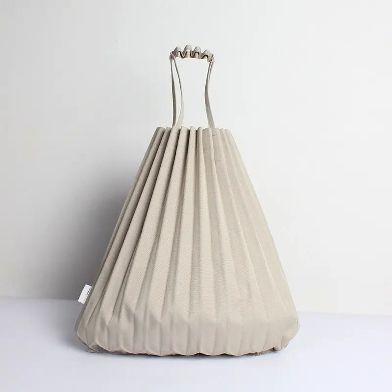 Japanese Inspired Minimalist Pleated Origami Tote Bag Gifts for Designers