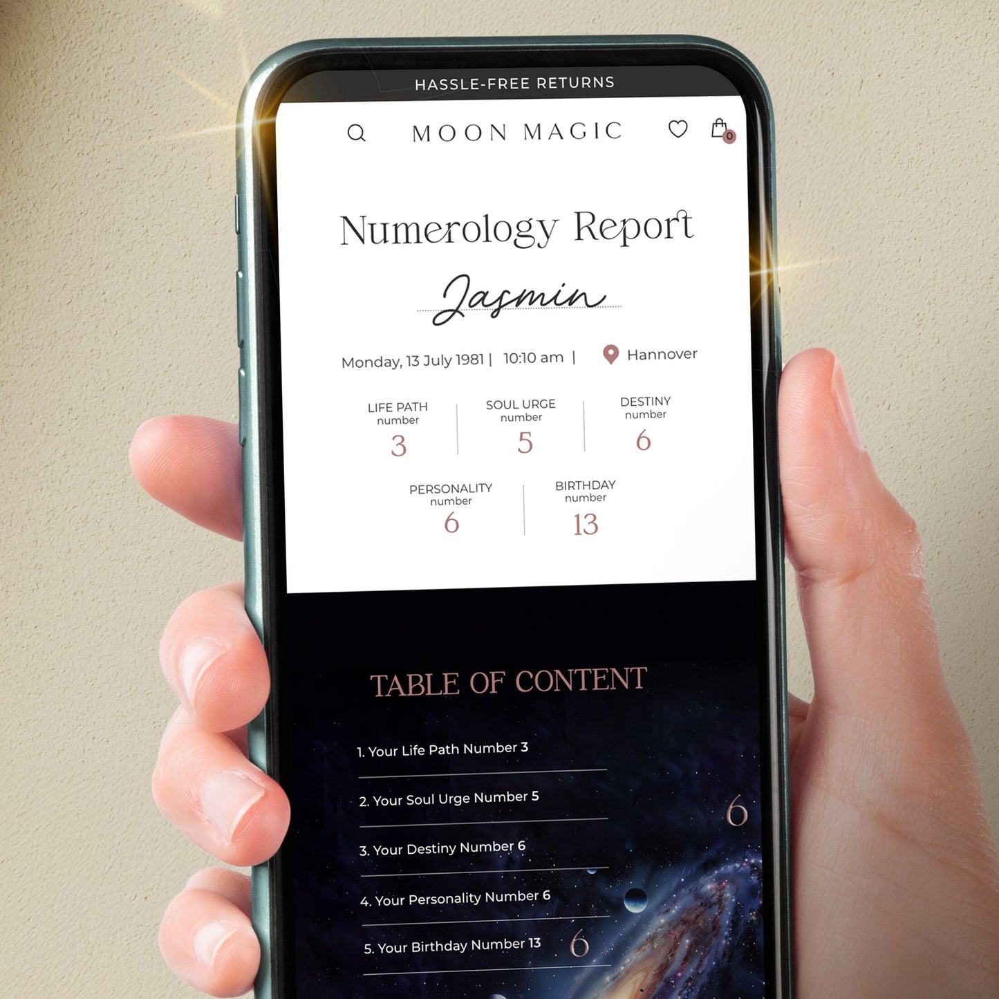 Rapport de numérologie (Votre plan cosmique)