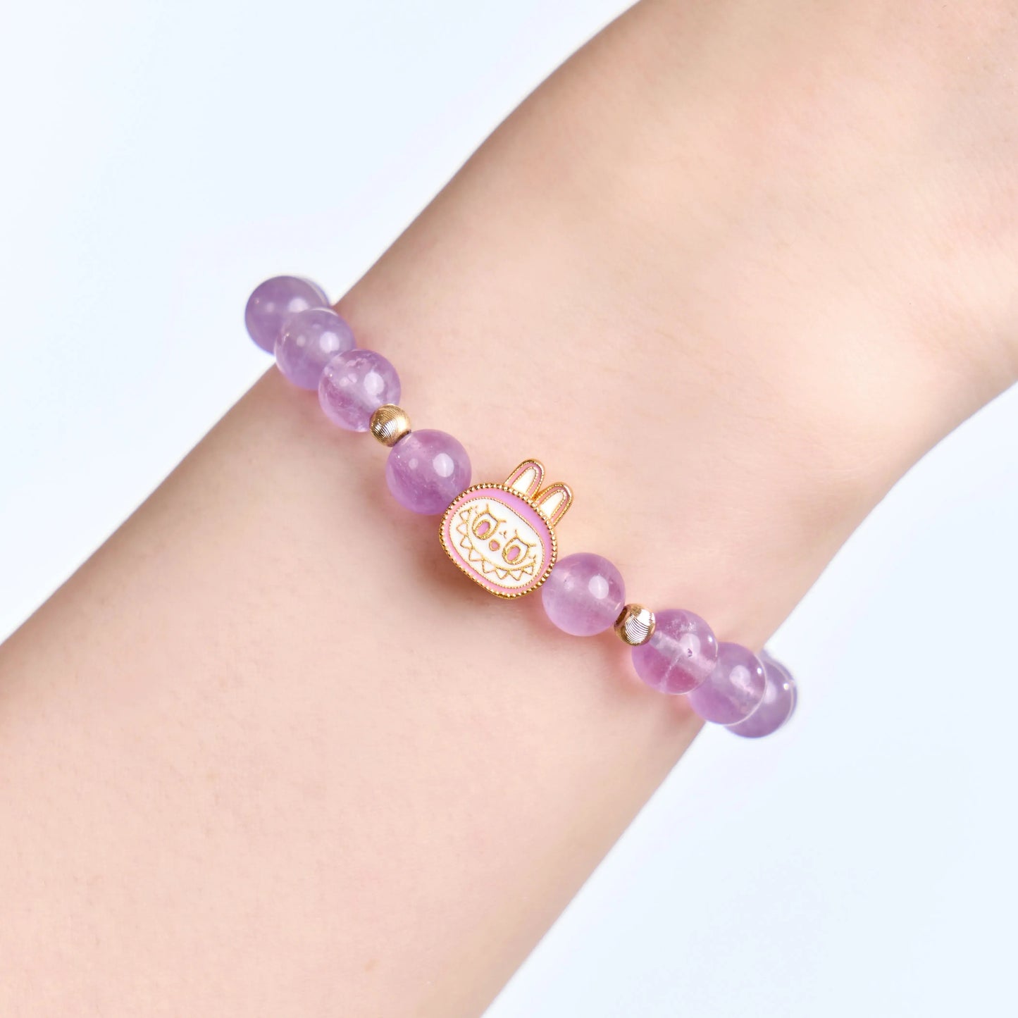 Lavender Amethyst Labubu Bracelet – Dreamy Aura Starymagic