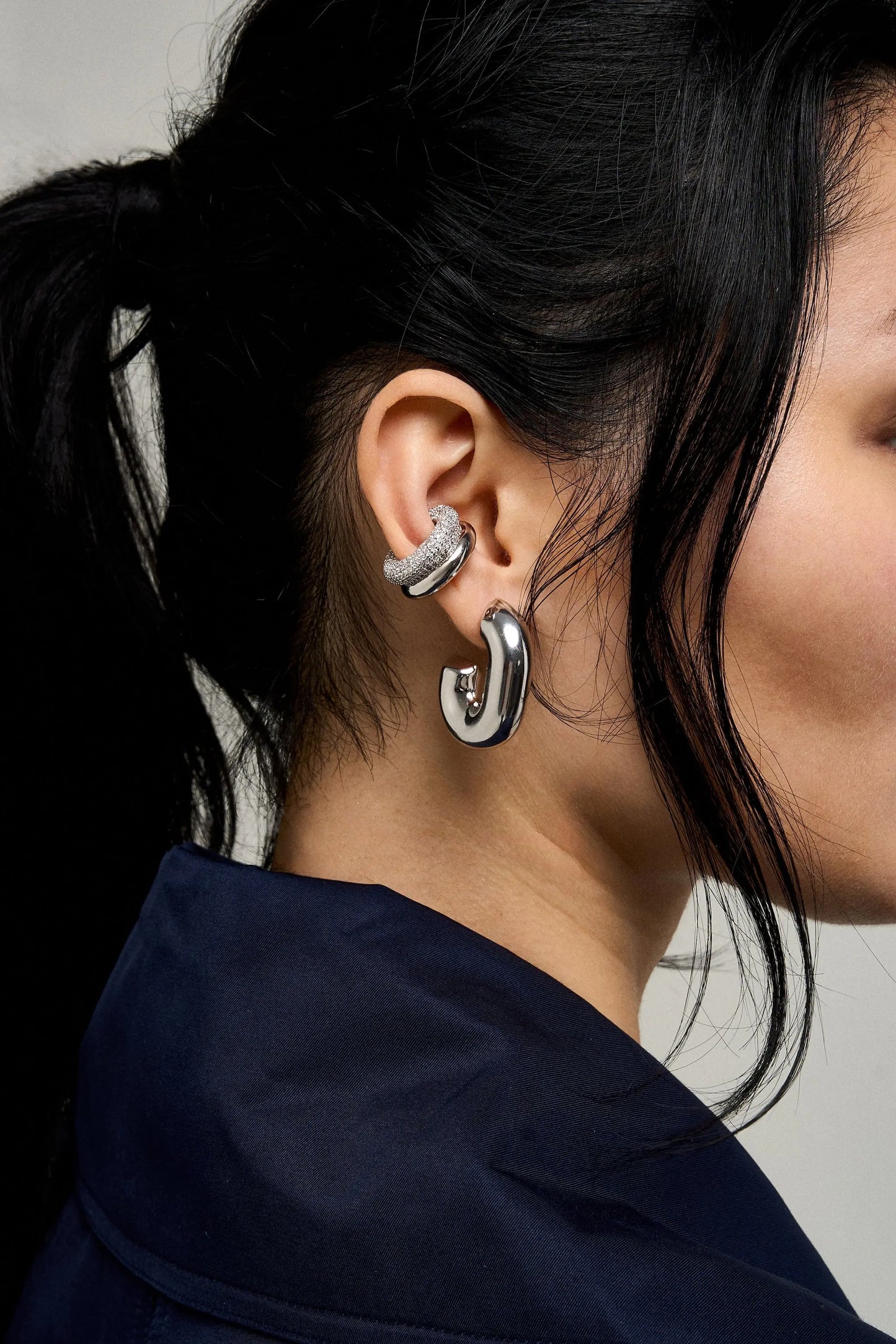 Pave Double Ear Cuff Joolz by Martha Calvo