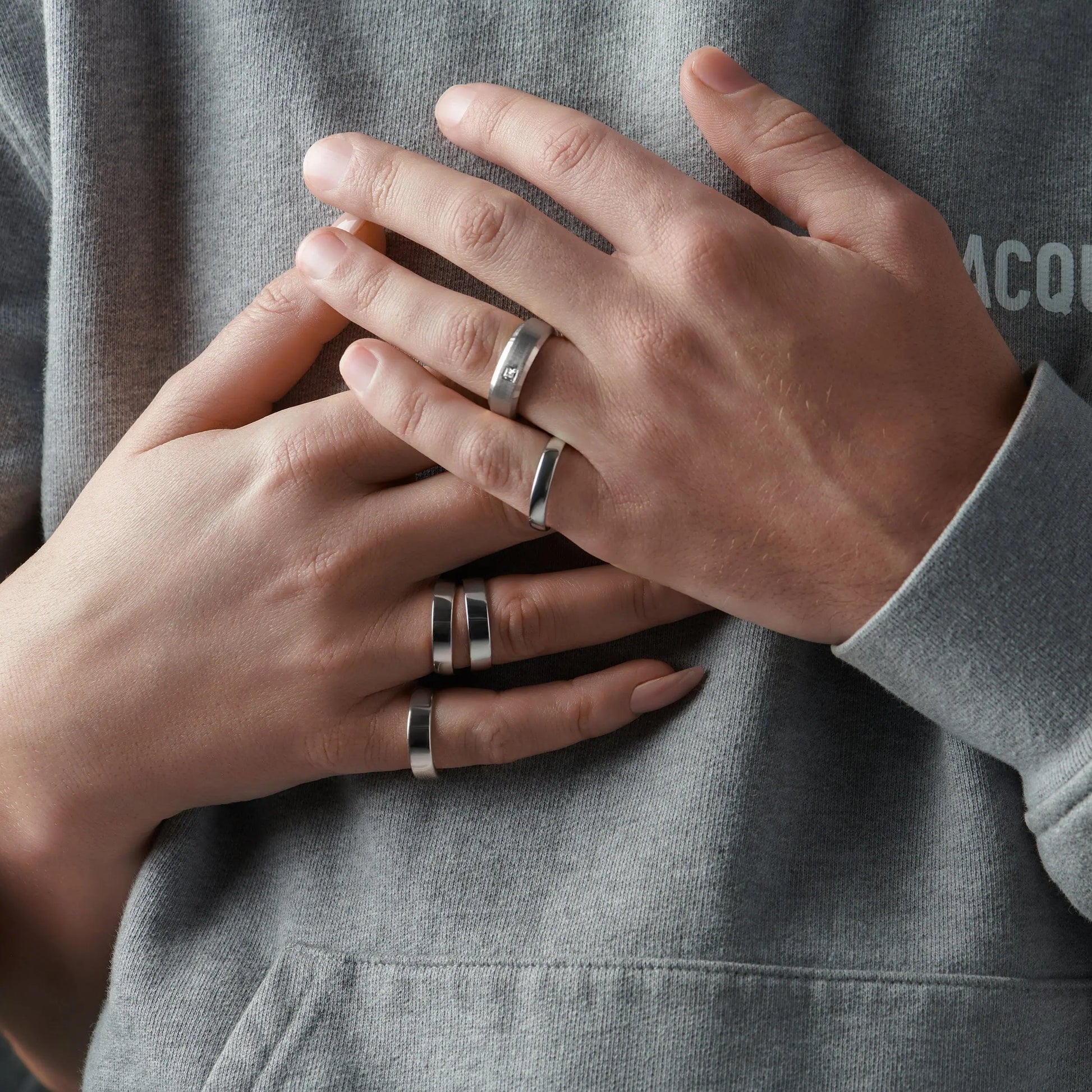 White Zircon Unisex Ring - Crafted Moon Magic