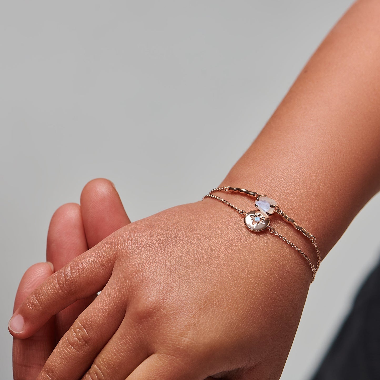 Raw Moonstone Kids Bracelet - Petite Flow Moon Magic