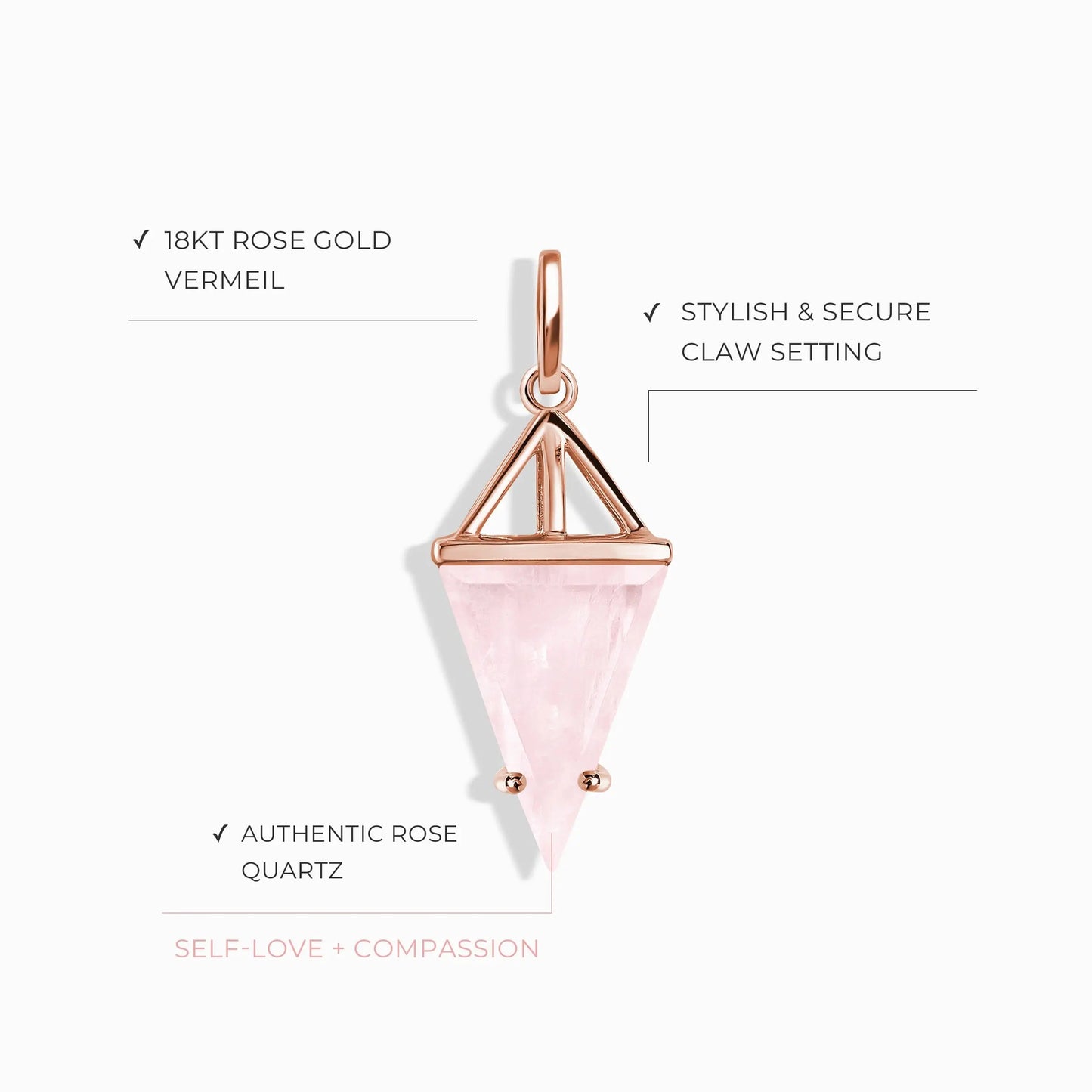 Rose Quartz Charm - Heroine Moon Magic