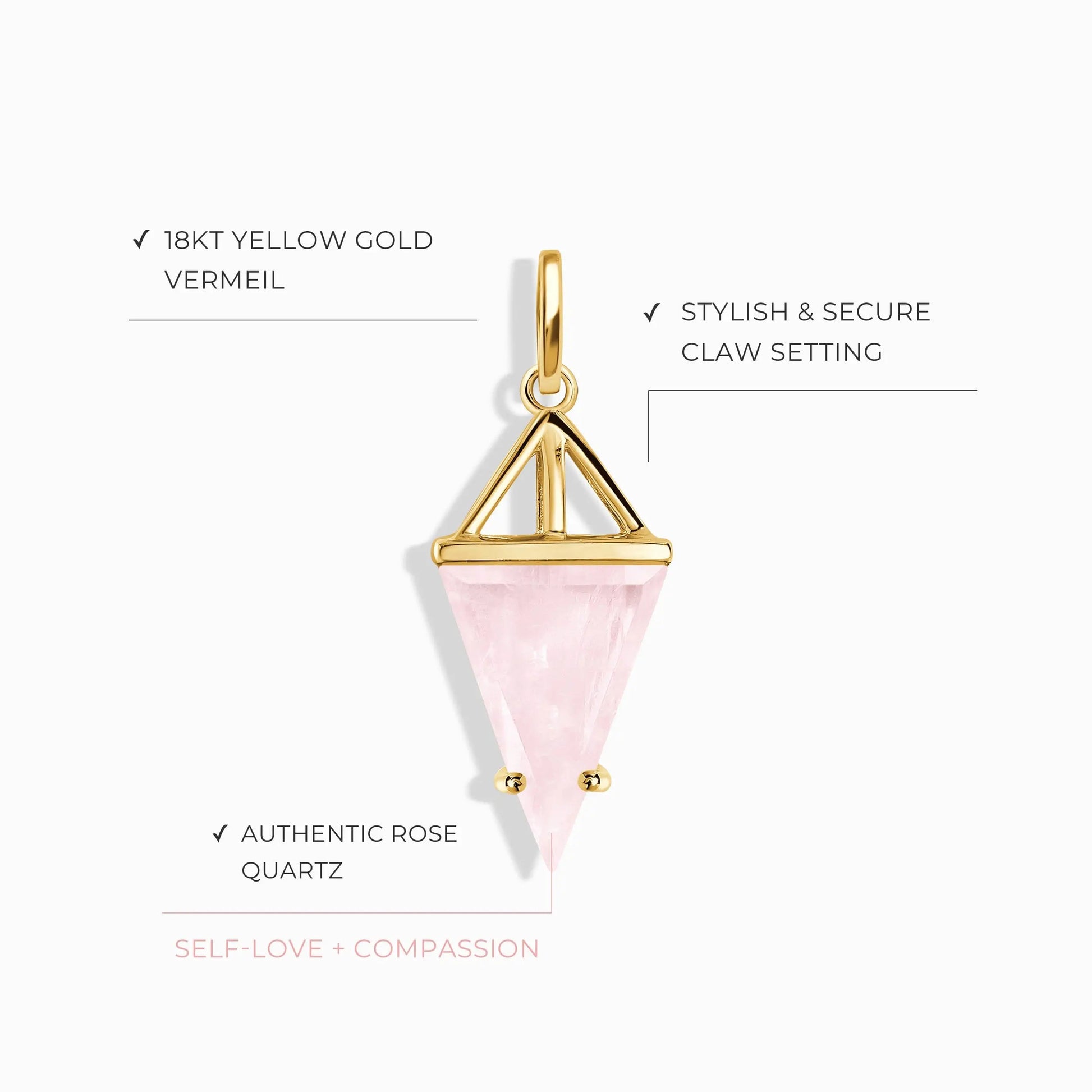 Rose Quartz Charm - Heroine Moon Magic