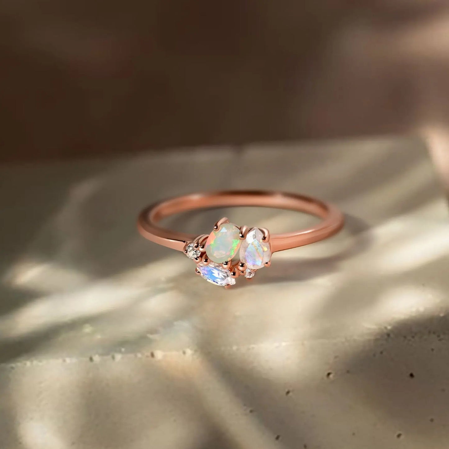 Opal Moonstone Ring - Orion Moon Magic