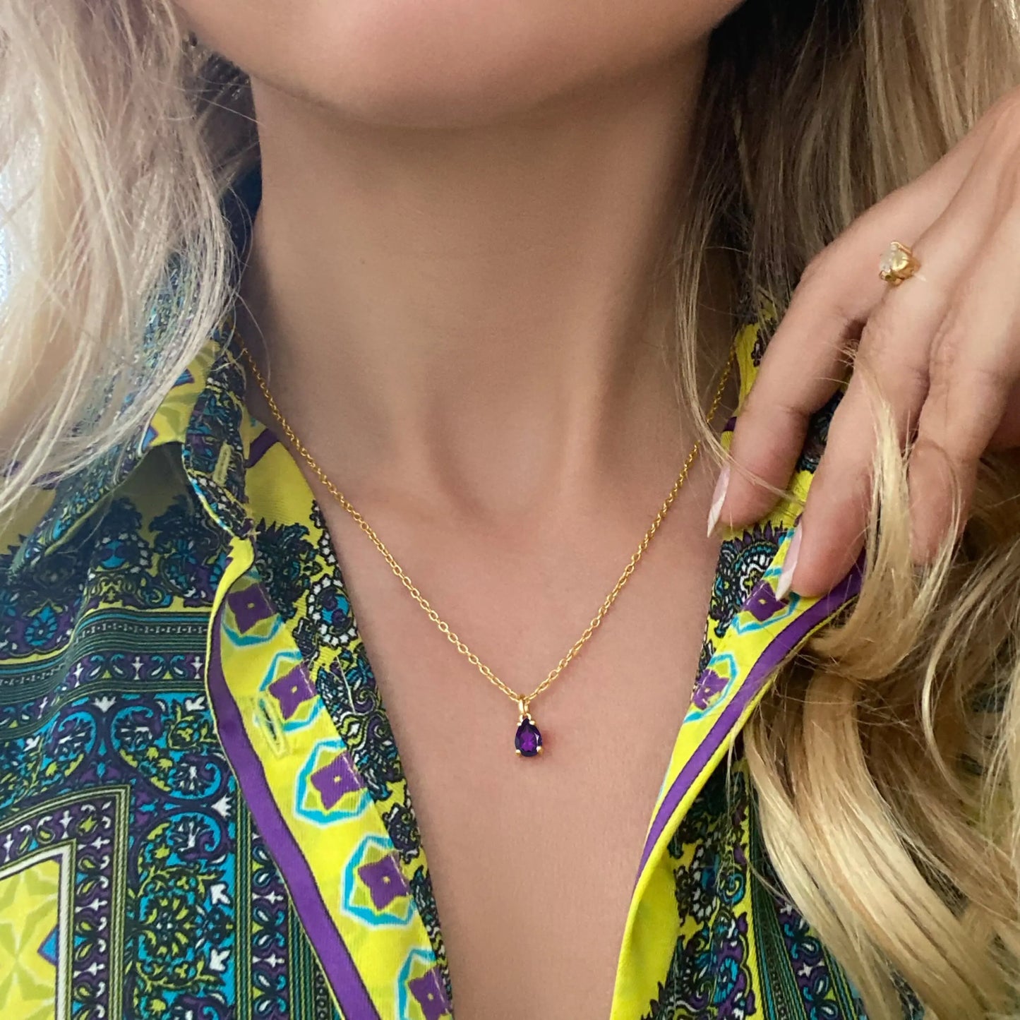 Amethyst Necklace - Inner Peace Moon Magic