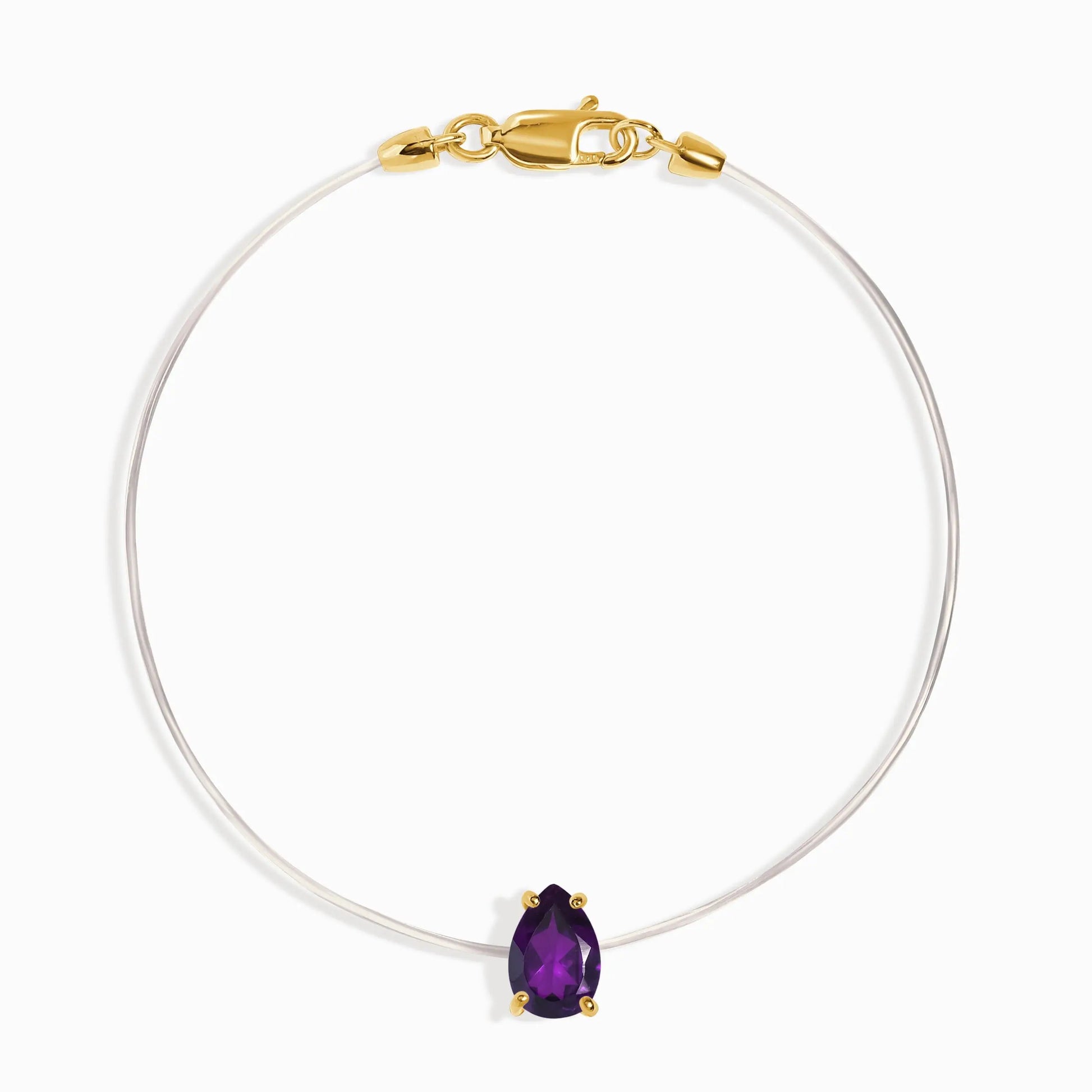 Amethyst Bracelet Floating Sway - February Birthstone Moon Magic