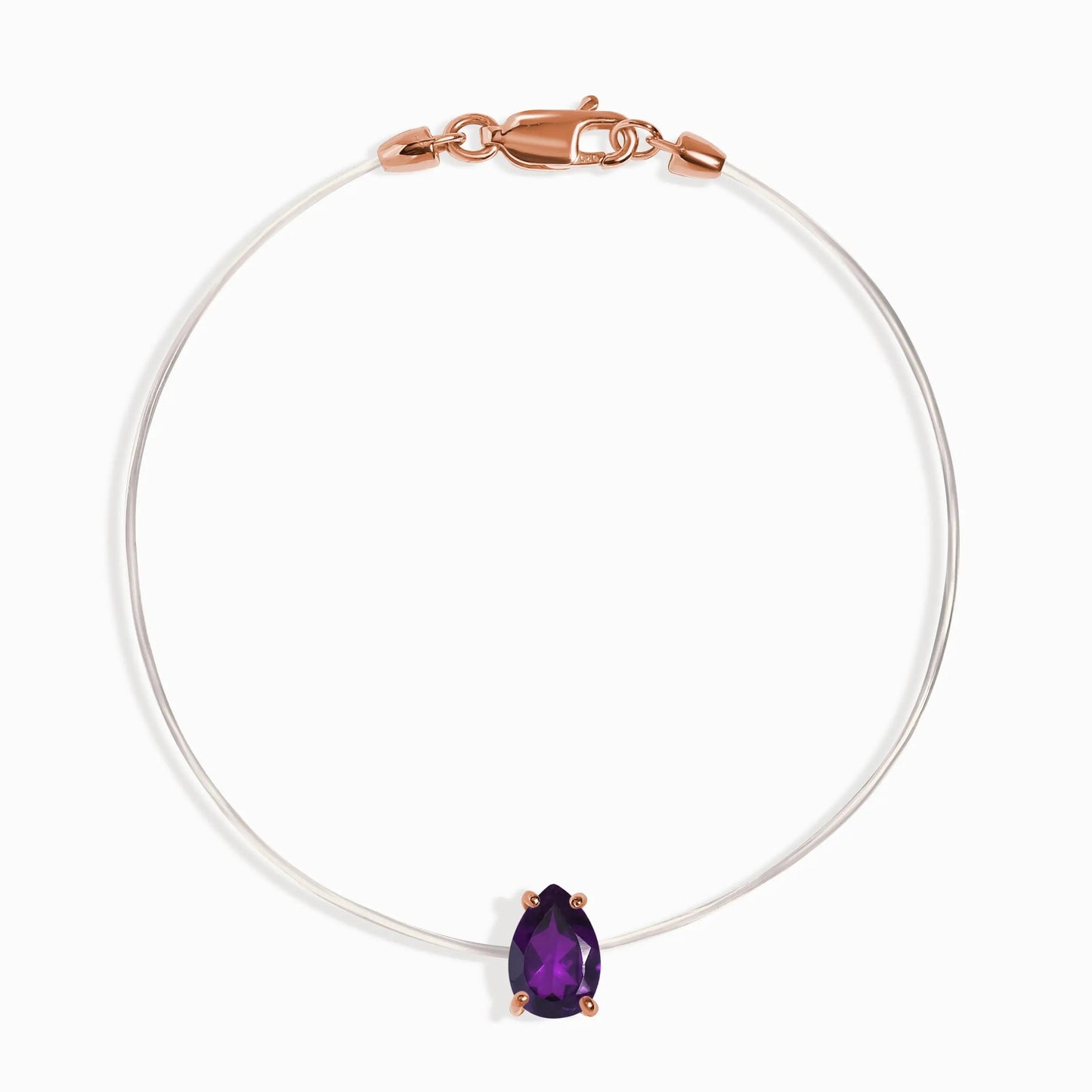 Amethyst Bracelet Floating Sway - February Birthstone Moon Magic
