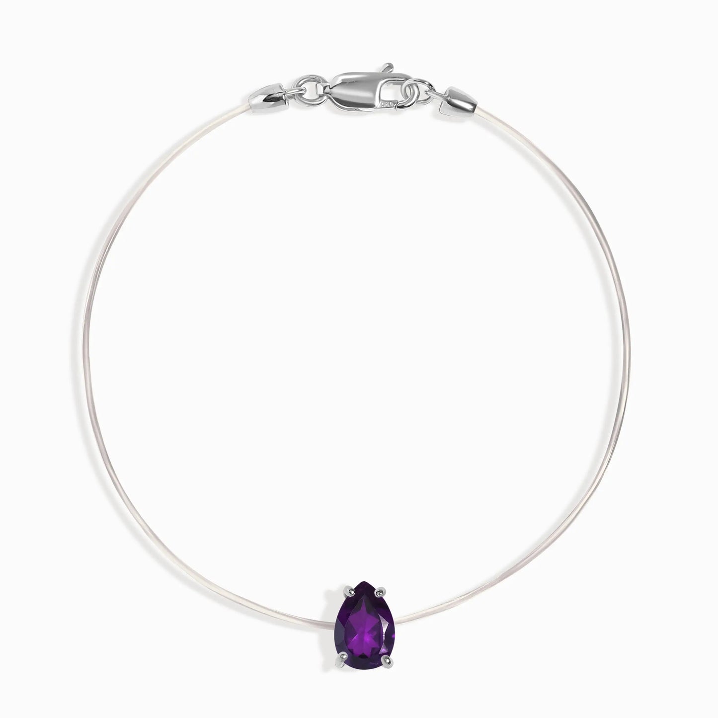 Amethyst Bracelet Floating Sway - February Birthstone Moon Magic
