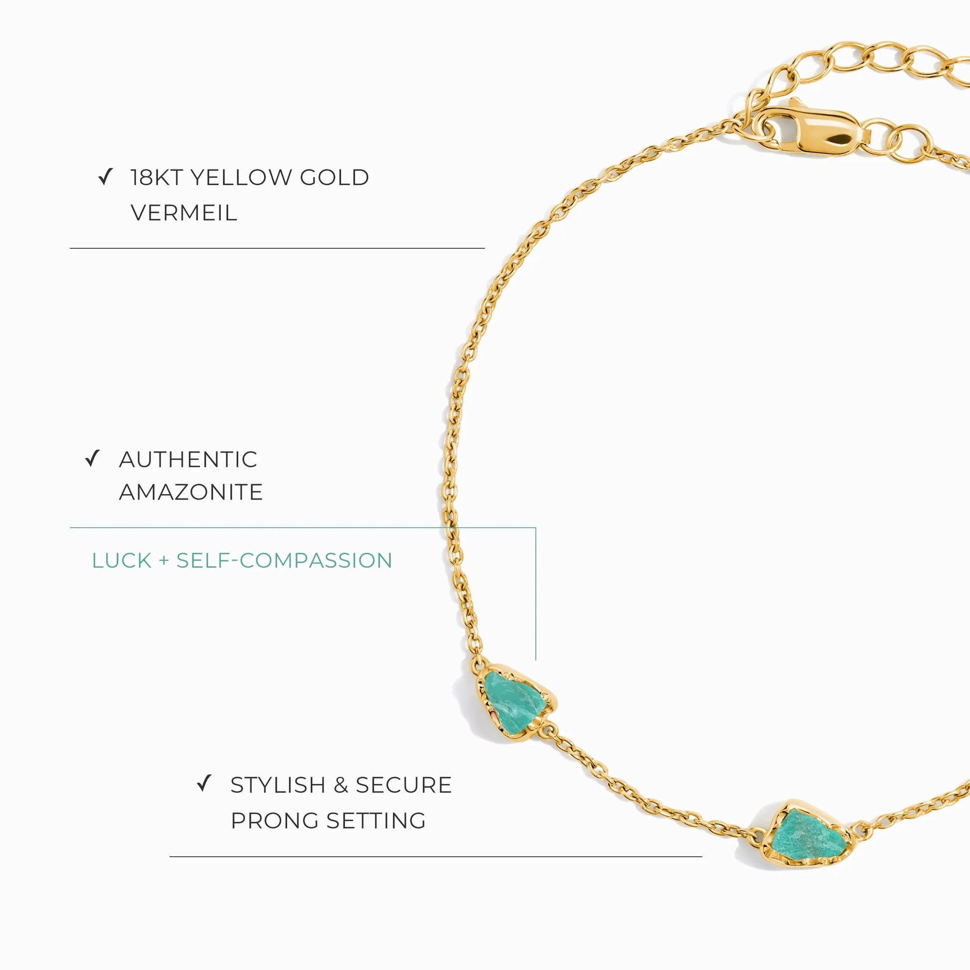 Raw Crystal Bracelet - Divine Amazonite Moon Magic