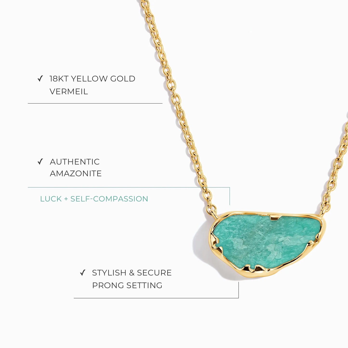 Raw Crystal Necklace - Sacred Amazonite Moon Magic