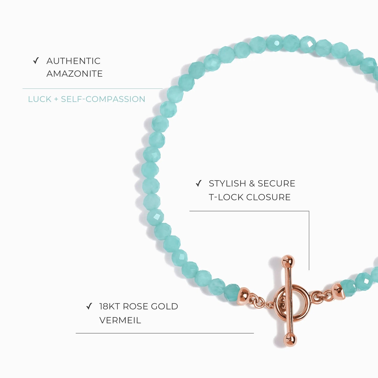 Amazonite T-Lock Beads Bracelet - Raise Your Vibrations Moon Magic