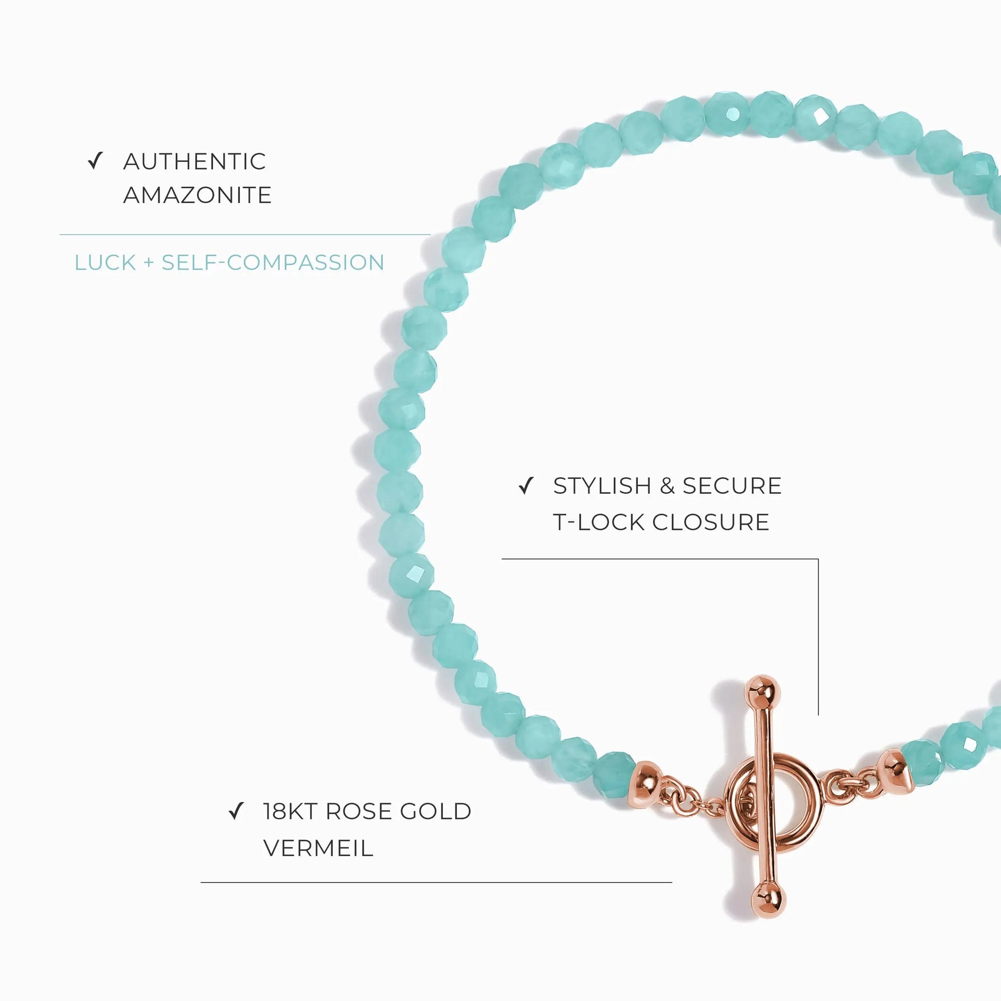 Amazonite T-Lock Beads Bracelet - Raise Your Vibrations Moon Magic