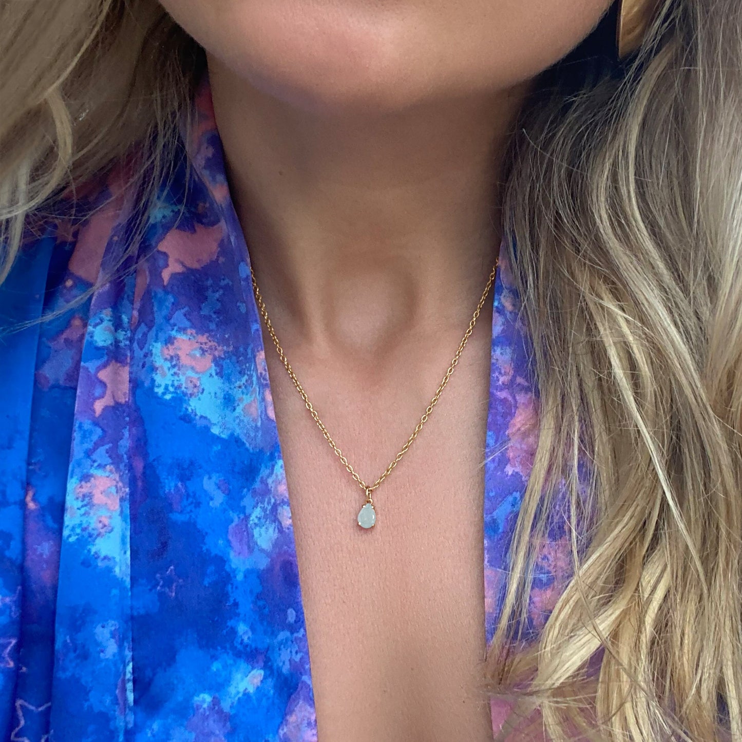 Aquamarine Necklace - Fearlessness Moon Magic